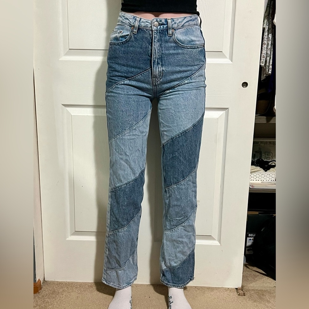 Pacsun Patchwork Blue Jeans